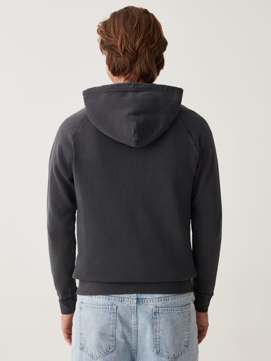 Full-zip sweatshirt with hood and logo embroidery_2