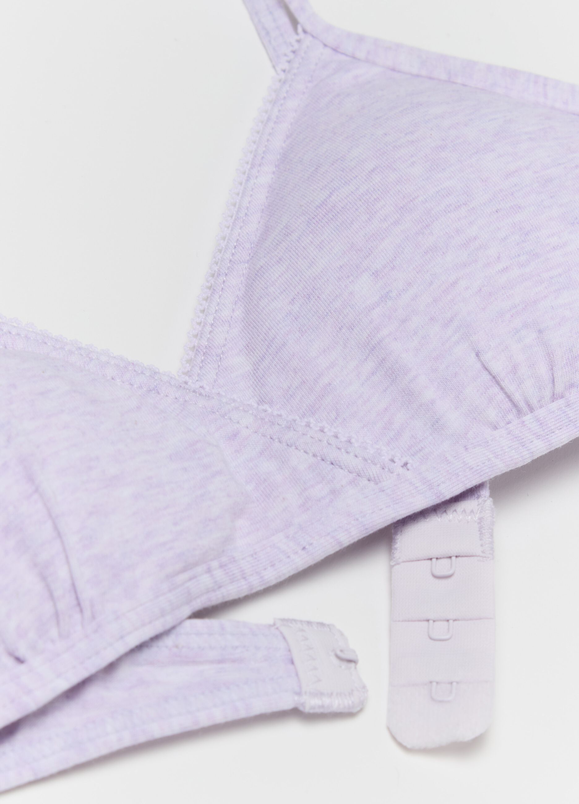 Semi-padded triangle bra