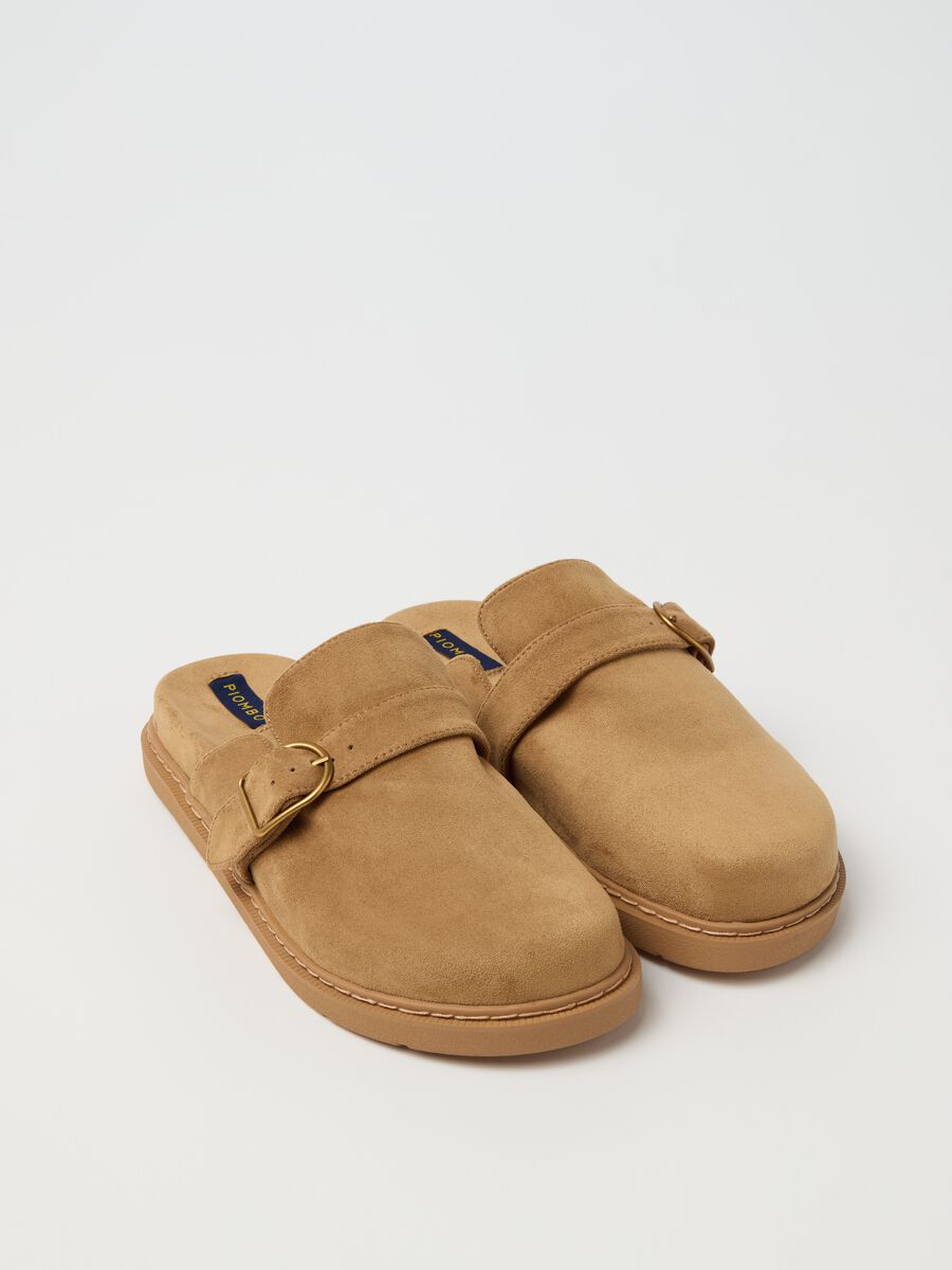 Suede sabots with buckle_2