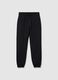 Boy's black pure cotton jogger trousers in regular fit_0