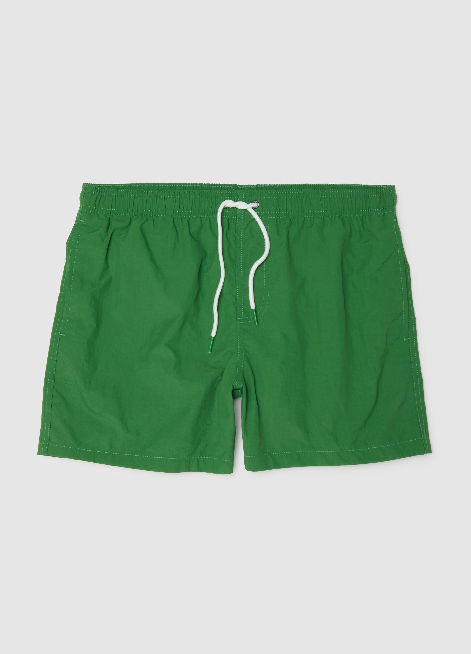 Pantaloncini da uomo in misto verde regular fit