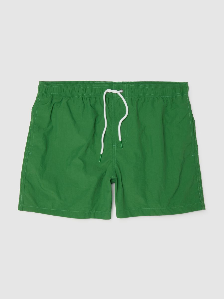 Men's Mixed Green Regular Fit Shorts_4