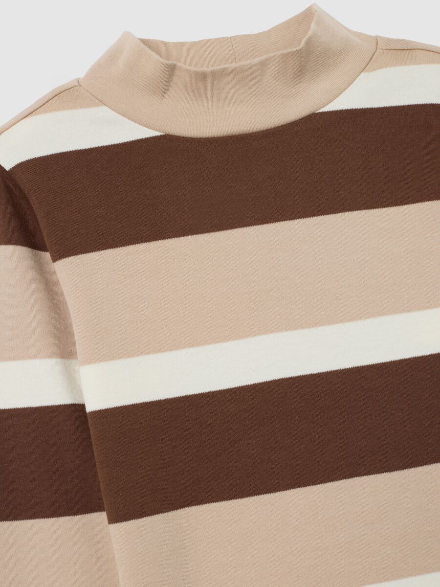 Multicolour striped cotton children's jumper with regular fit_2