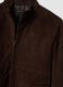 Brown genuine leather bomber jacket with zip_1