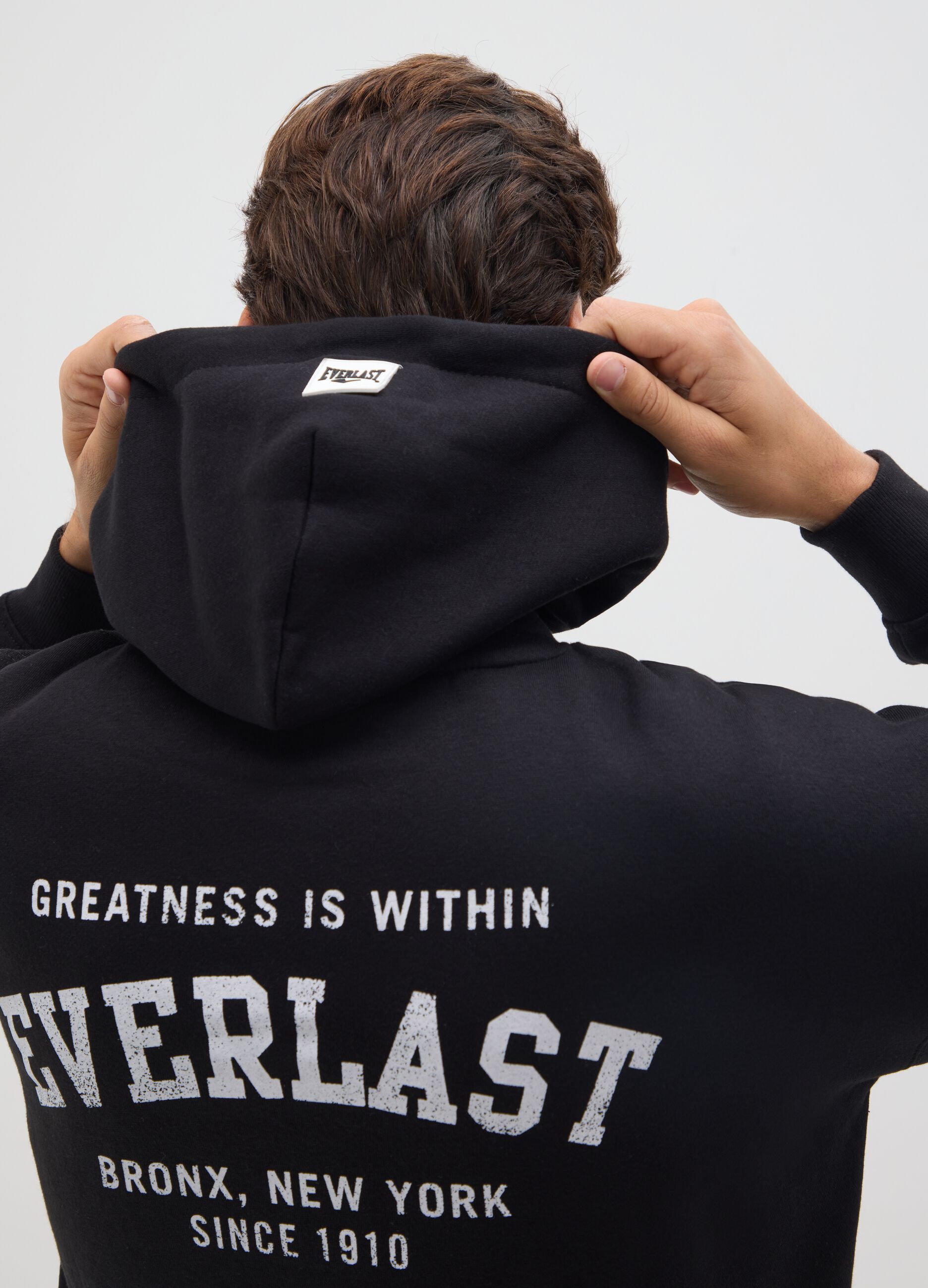 Black Cotton Blend Sweatshirt