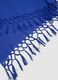 Blue viscose-linen blend scarf with fringes_2