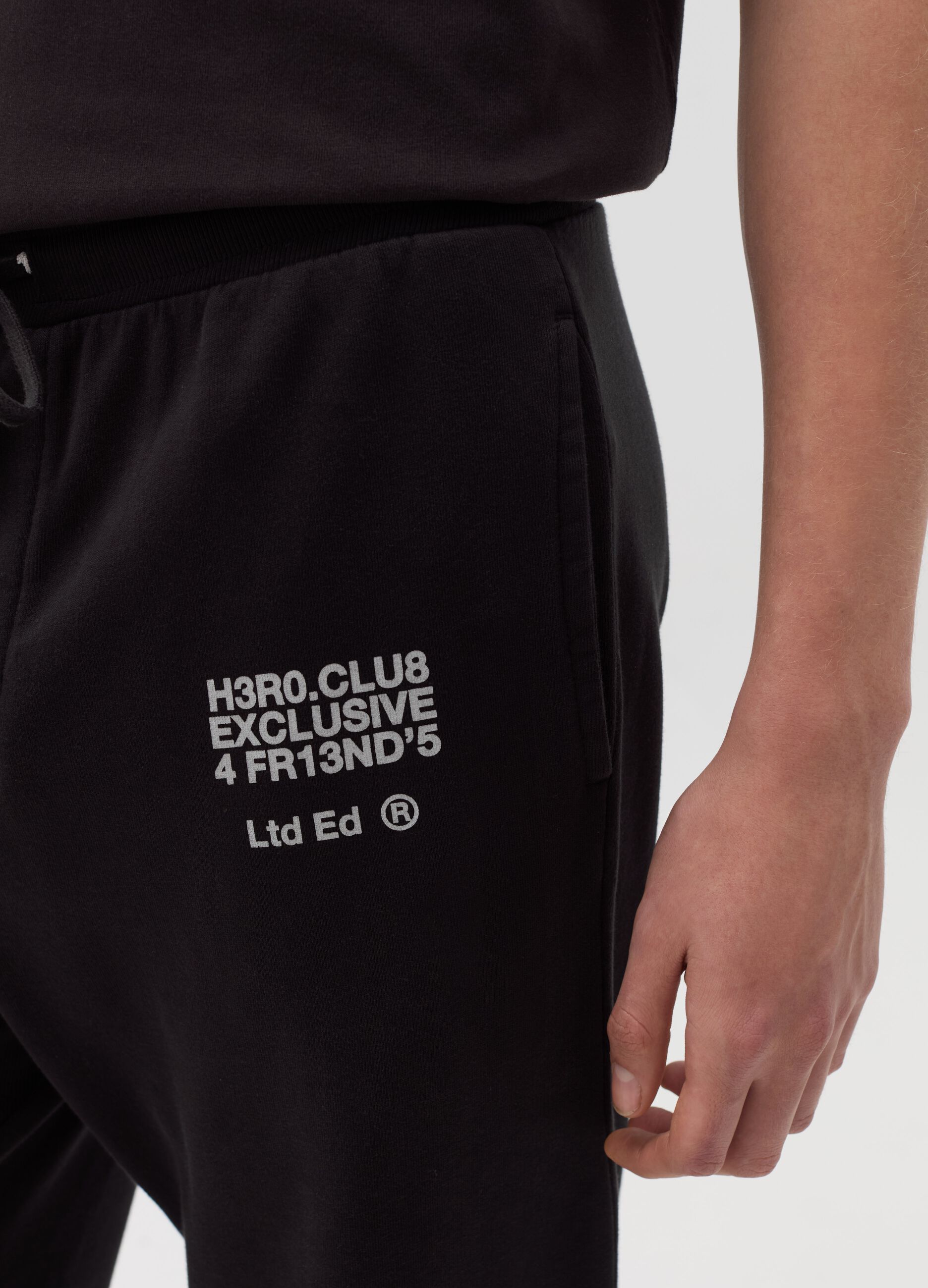 Fleece joggers with print