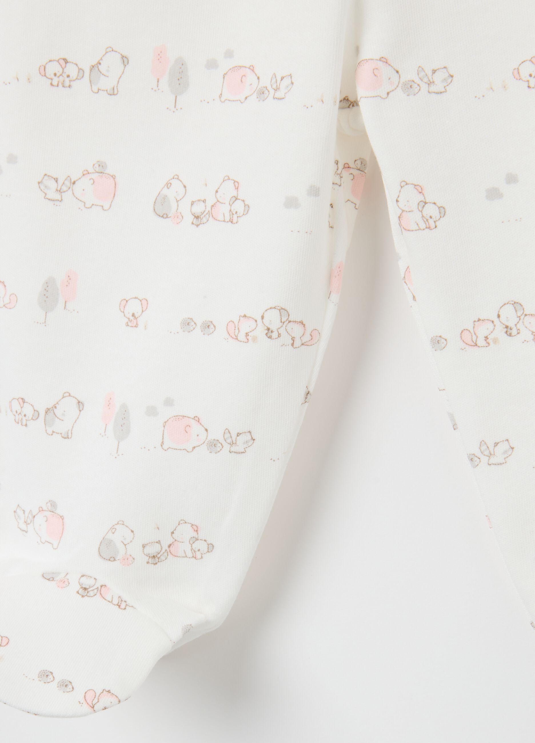 Multi-coloured pure cotton newborn trousers two-pack