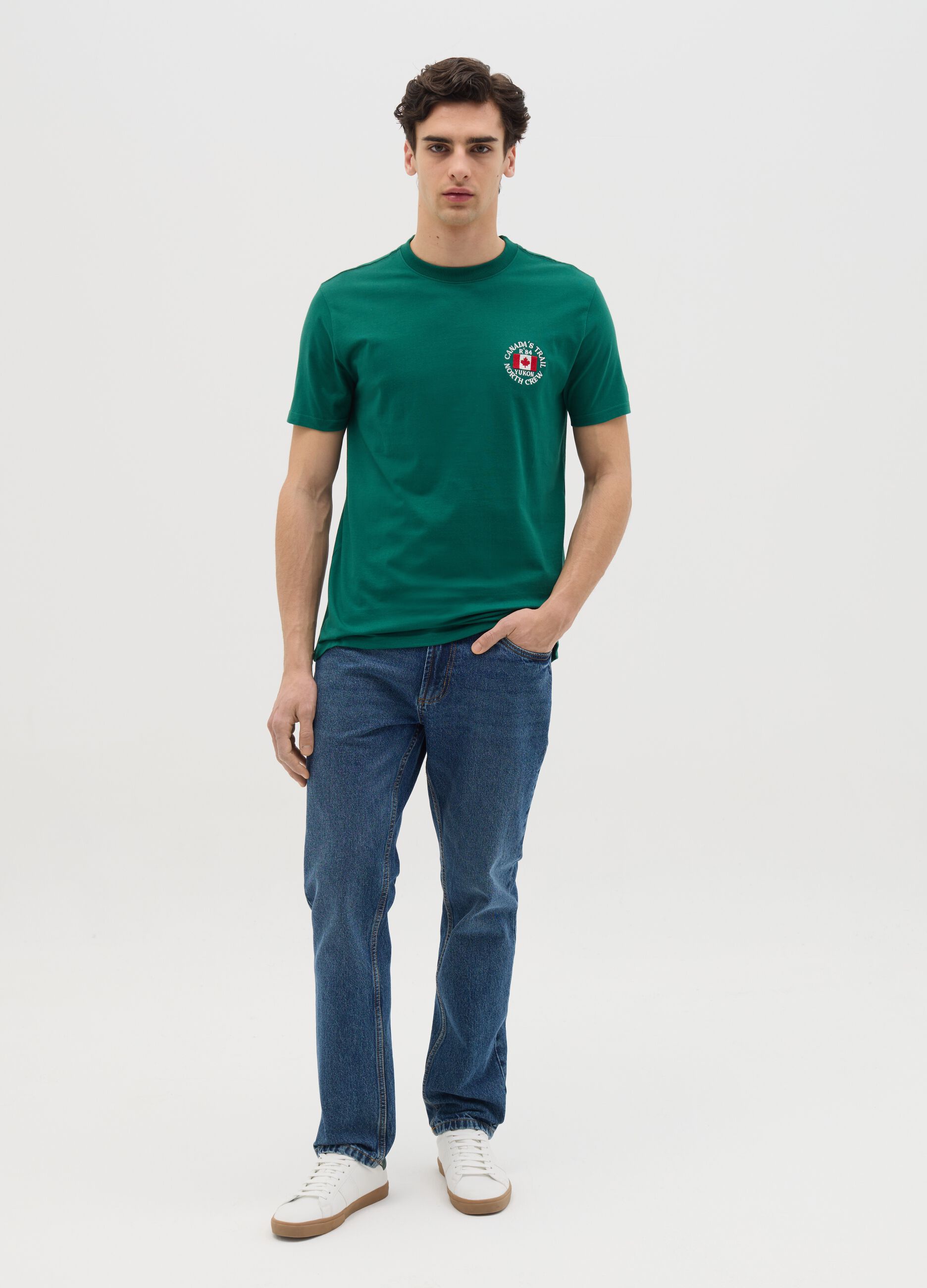 Canada's Trail green short-sleeved T-shirt
