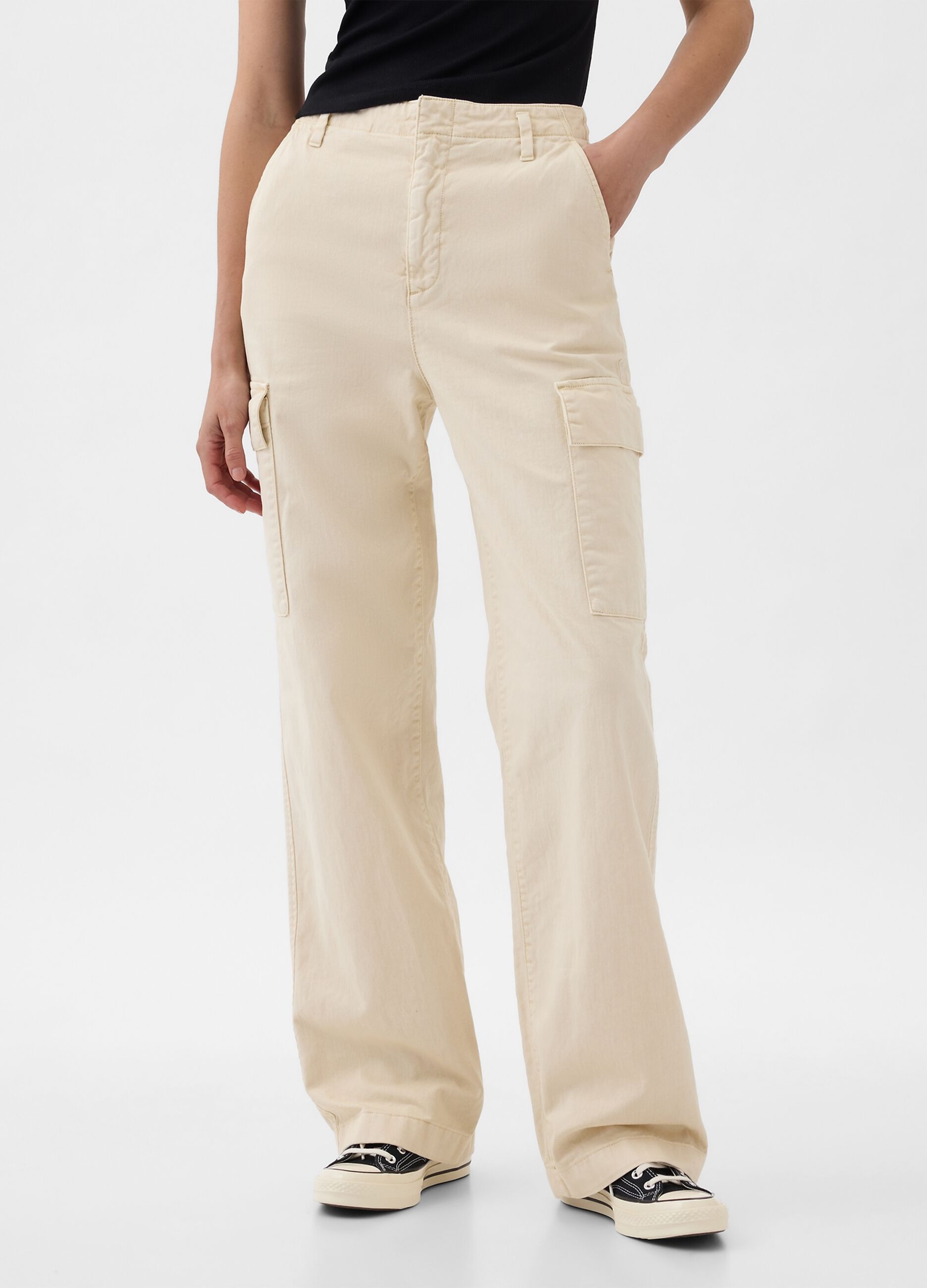 Pantaloni cargo loose fit in cotone
