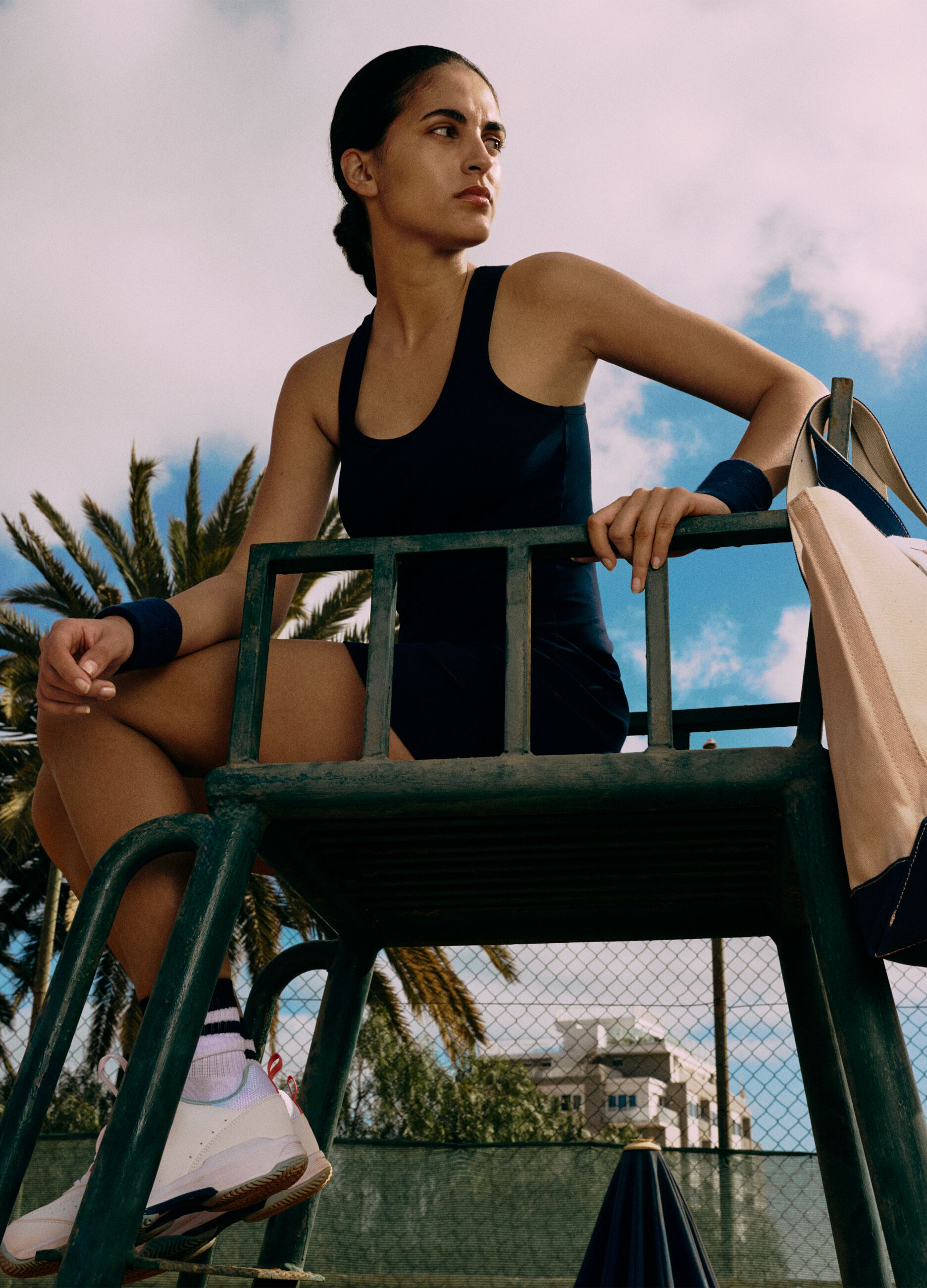 Abito sportivo azzurro in tessuto elasticizzato SLAZENGER