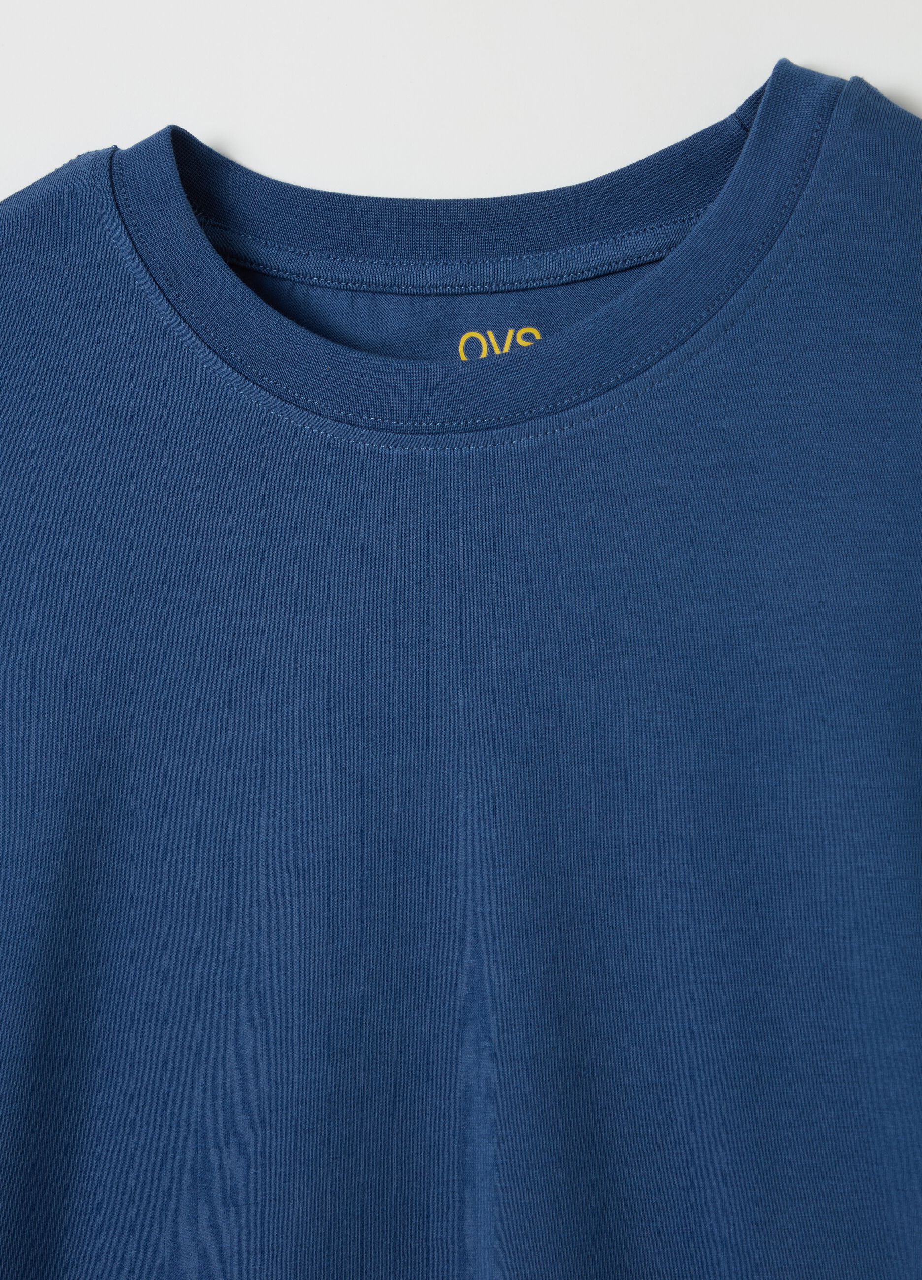 Long-sleeved T-shirt in stretch cotton