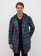 Multicolour checked coral fleece dressing gown with belt_1