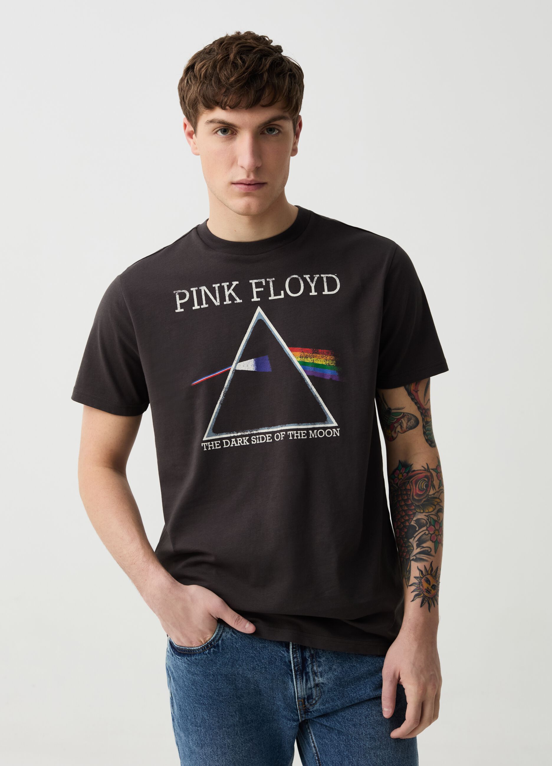 T-shirt con stampa Pink Floyd Nero