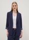 Blazer in misto viscosa blu regular fit con polsini a righe_2