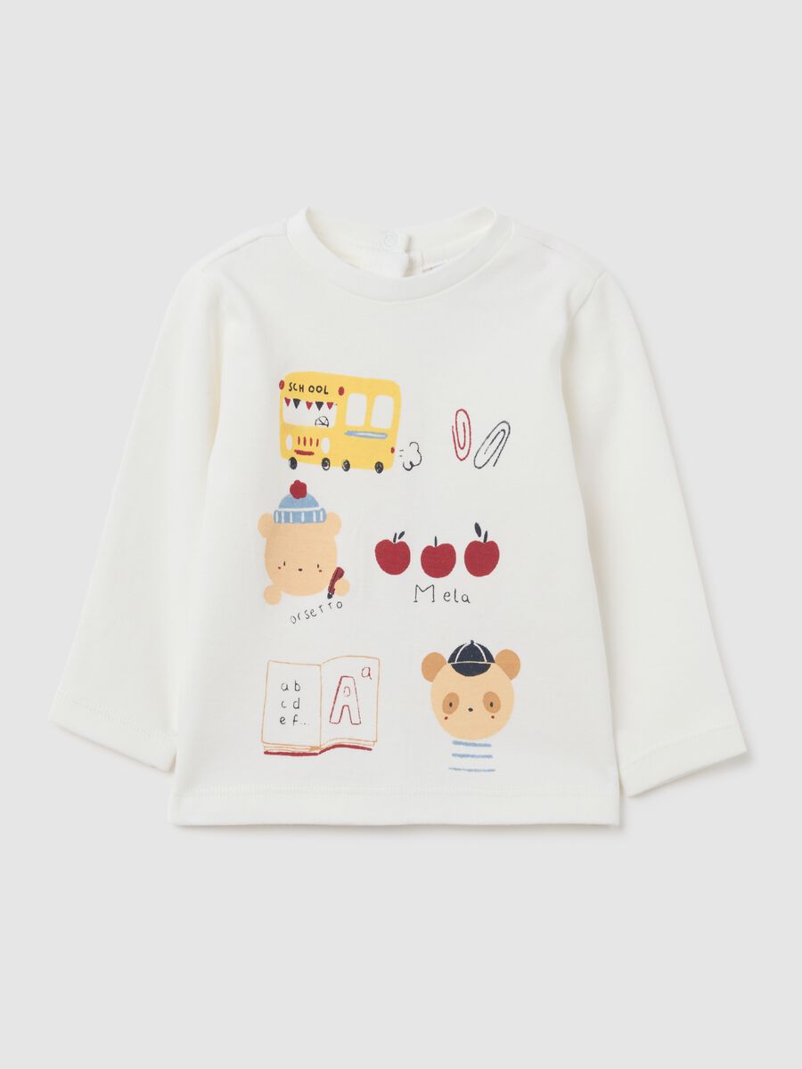 White pure cotton children's shirt regular fit_0