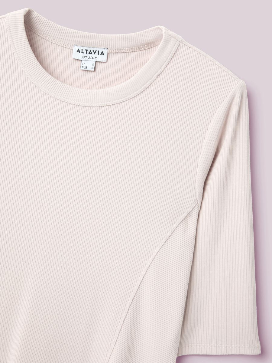 ALTAVIA STUDIO Ribbed Stretch Modal T-shirt_5
