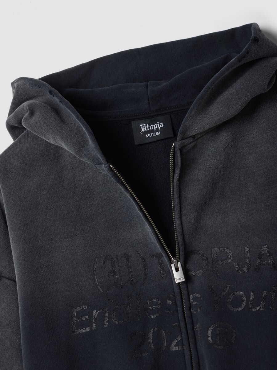 Full-zip Hoodie Sunfaded Black_2
