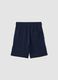 Shorts in puro cotone blu da bambino regular fit_1