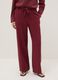 Wide Red Trousers in Viscose Blend_1