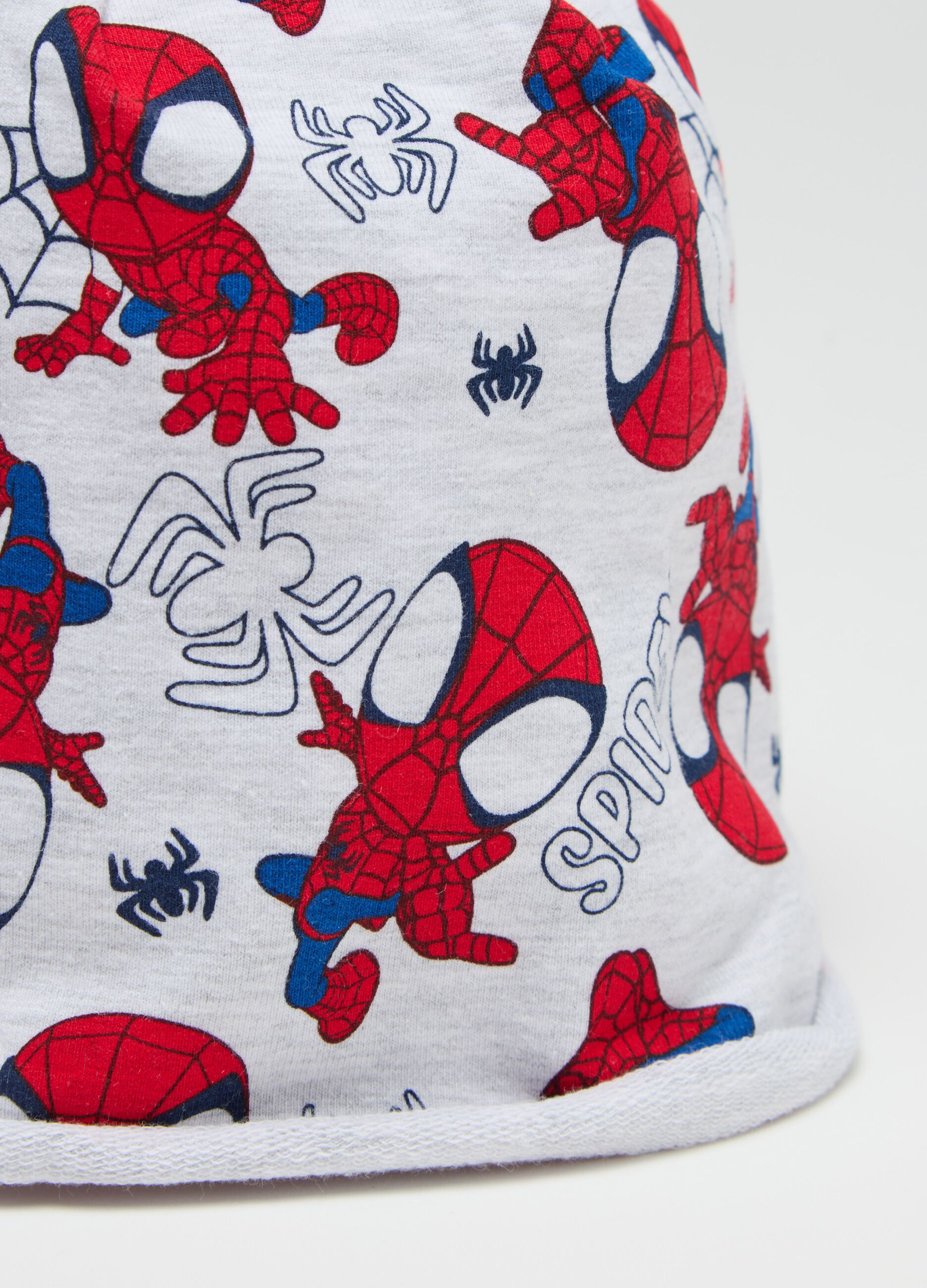 Berretto in French Terry con stampa Spidey