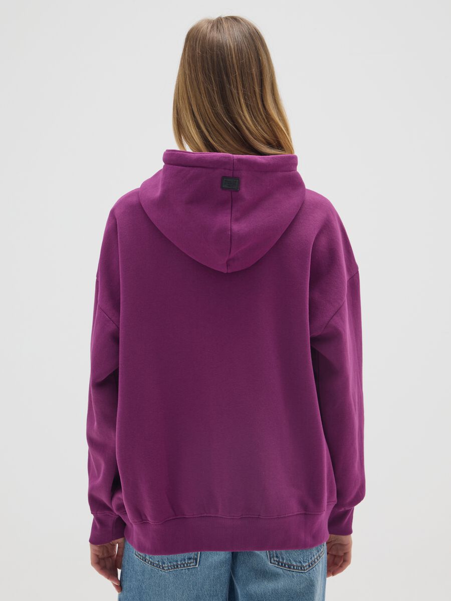Purple cotton blend sweatshirt regular fit_2