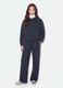 Jogger grigi wide leg in misto cotone con strass_4