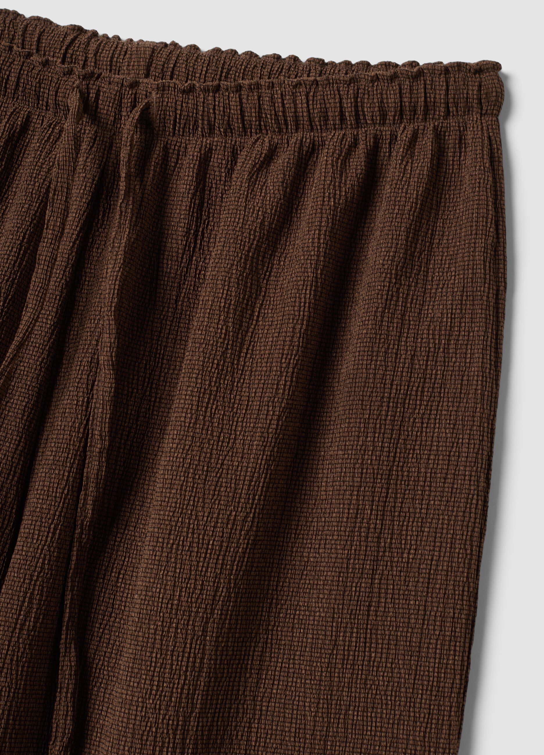 Brown stretch palazzo trousers