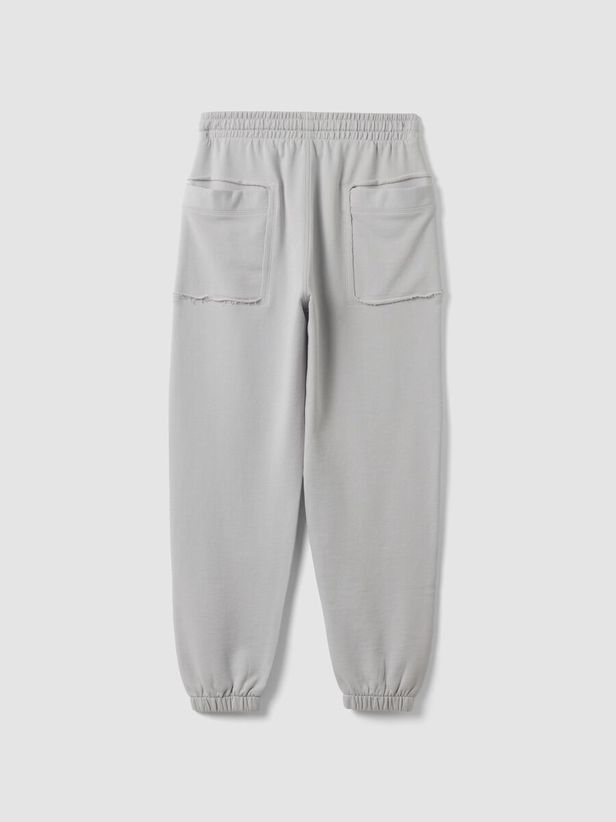 Pantaloni jogger grigi in puro cotone con grafica "Way Up" per ragazzo_5