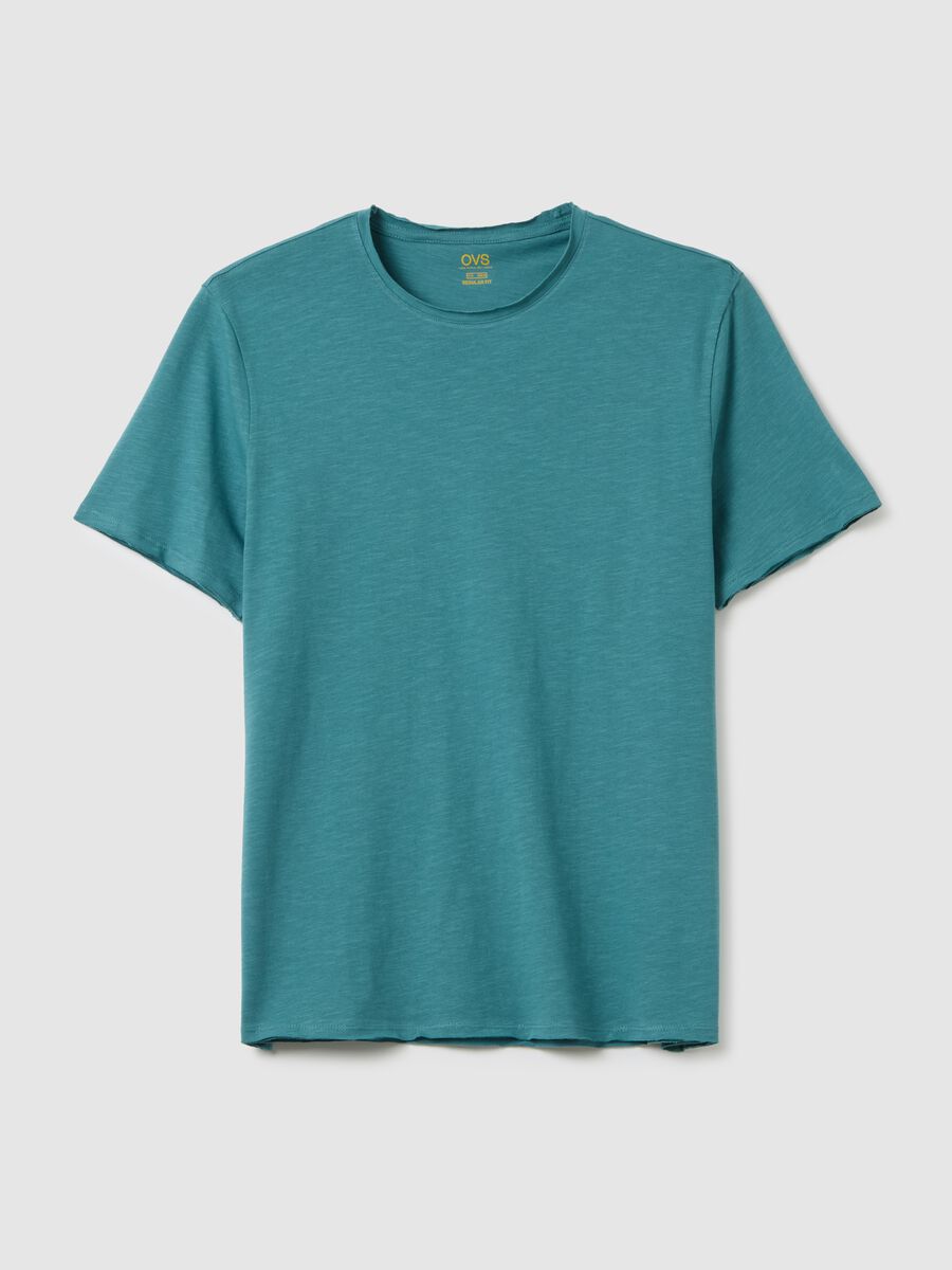 Men's Green Cotton T-Shirt, Regular Fit_4