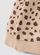 Beige pure cotton crew-neck sweatshirt with animal print_2