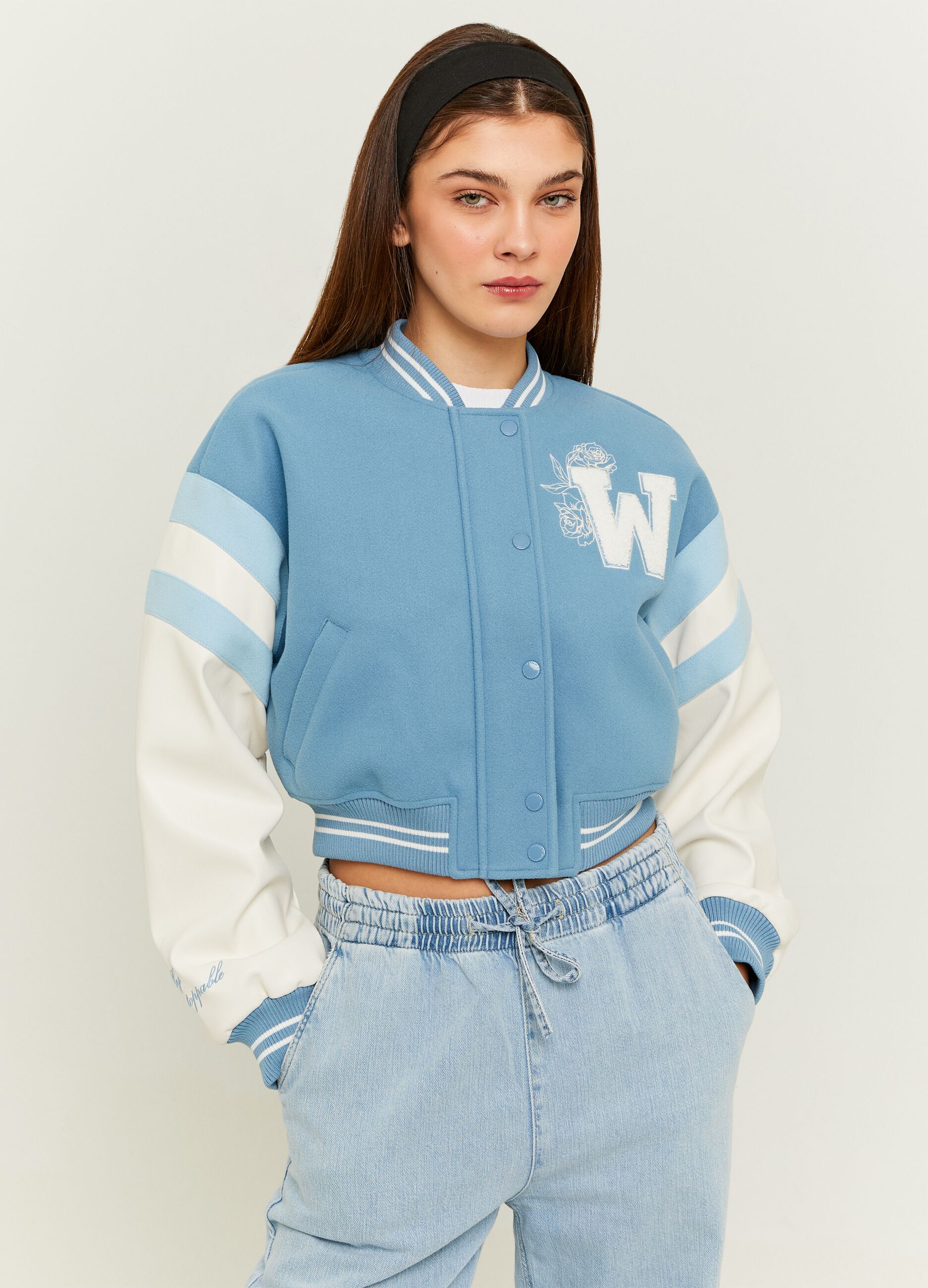 Ovs Bomber varsity con ricamo e applicazione boucle