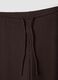 Brown stretch wide-leg trousers with crinkled texture_5