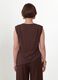 Brown stretch viscose T-shirt with draped neckline_3