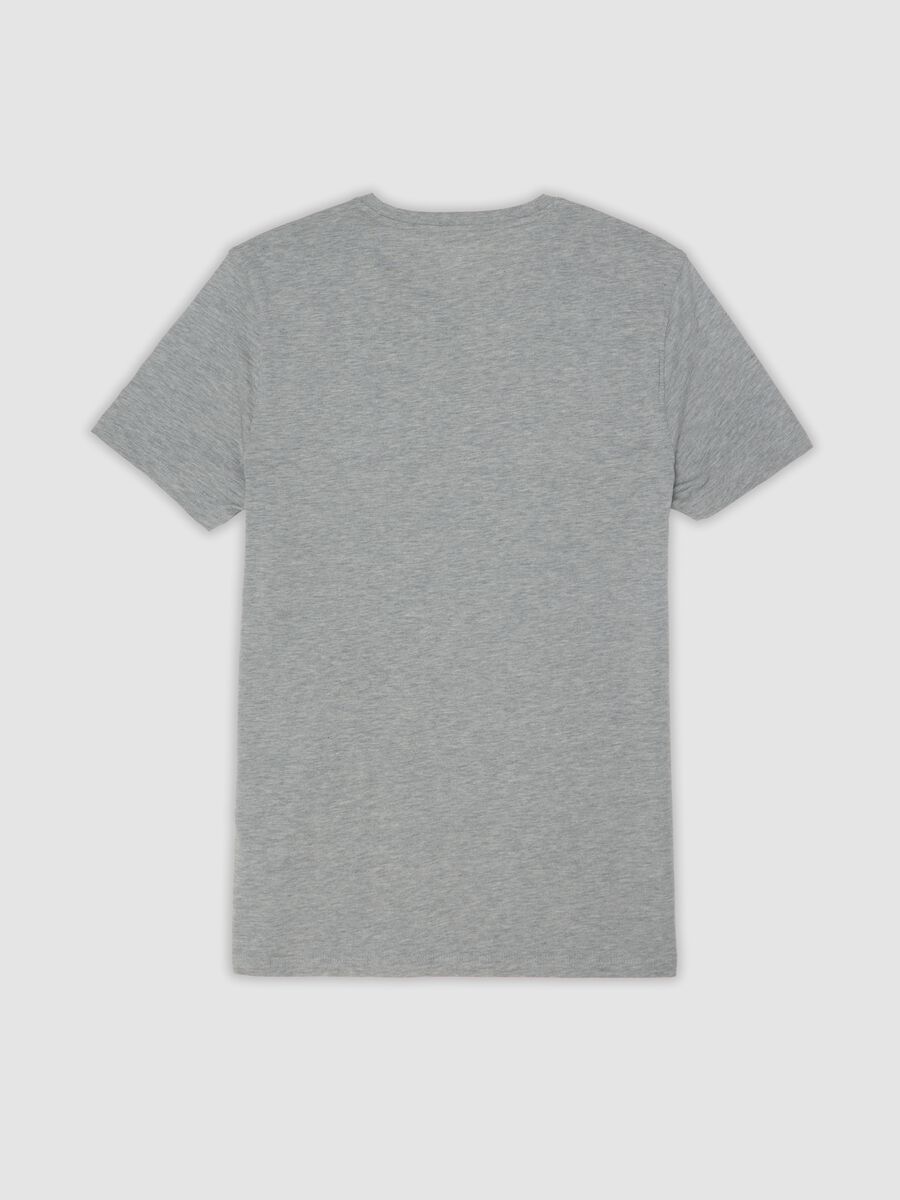 Grey crew-neck T-shirt in pure Supima cotton, regular fit_6