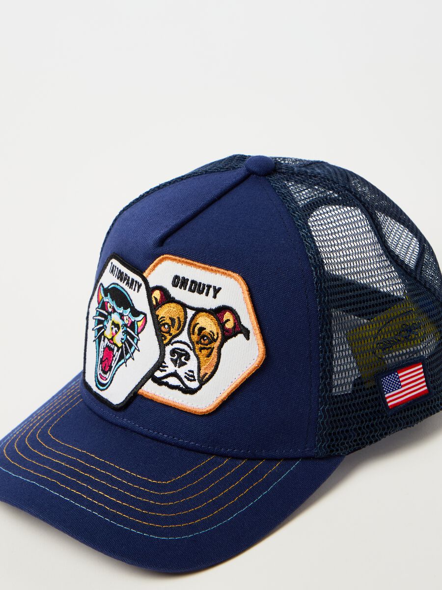 Baseball cap with tattoo patch_1