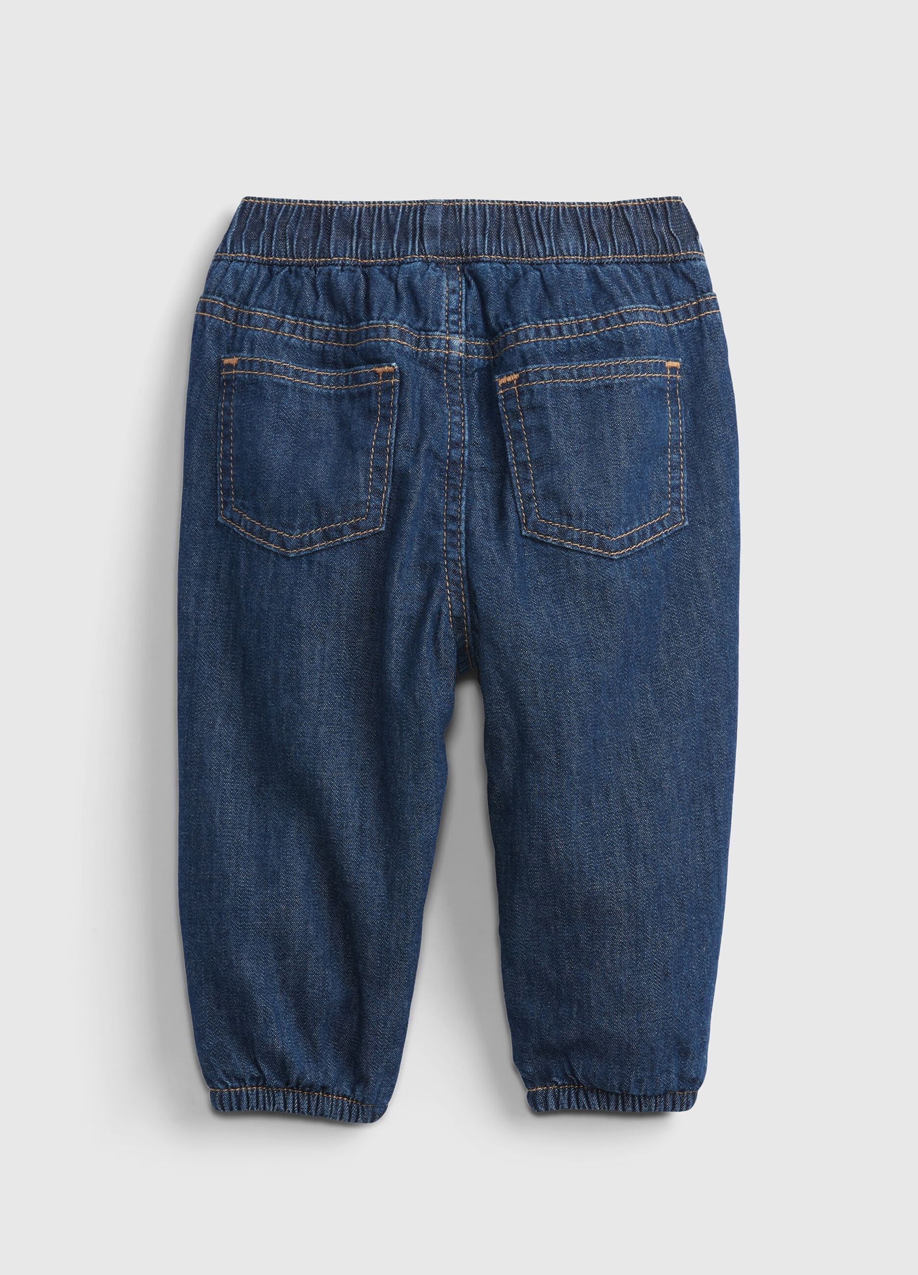 Denim joggers with five pockets