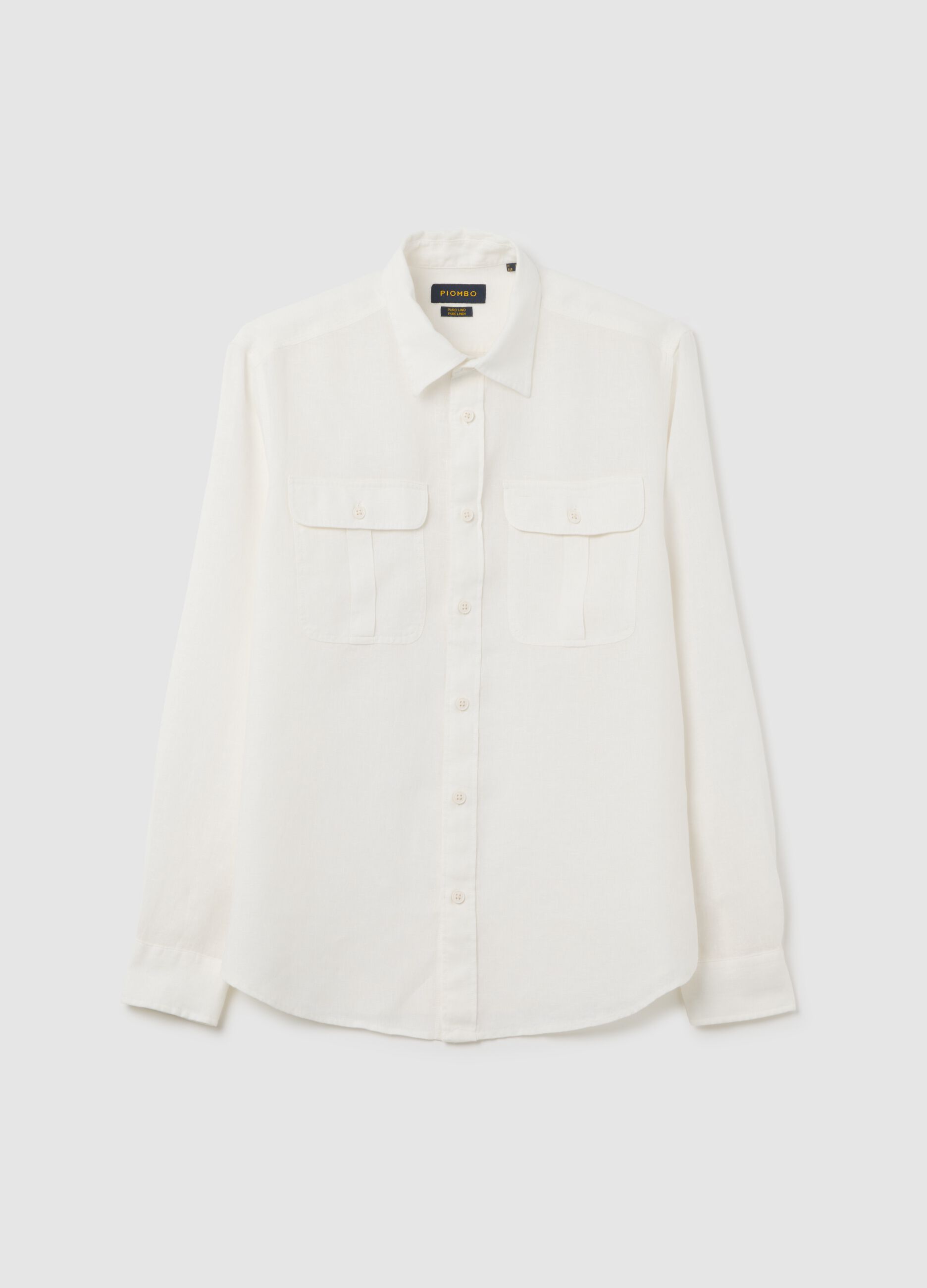 Classic white linen shirt by Piombo