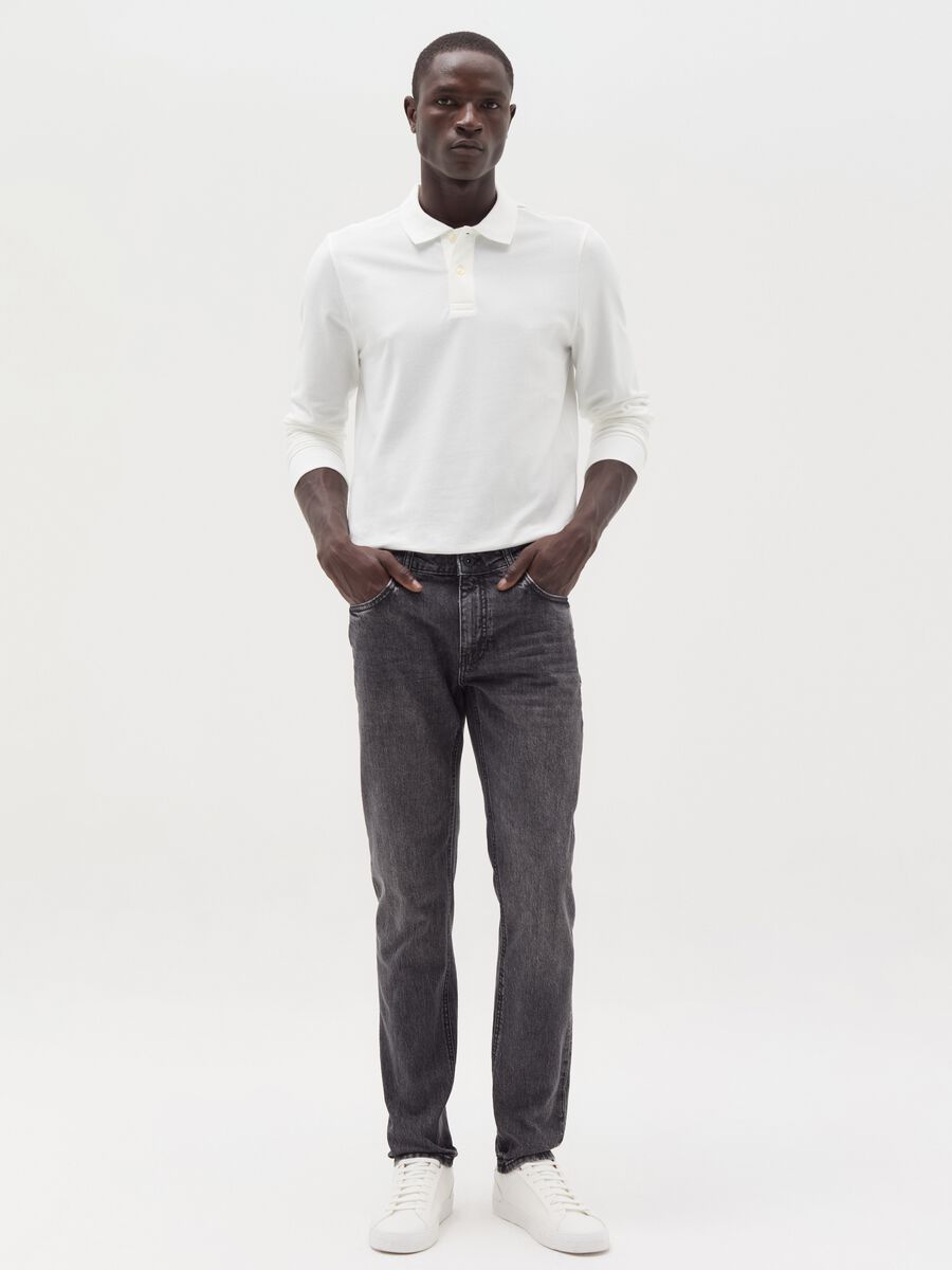 Jeans slim fit acid wash con scoloriture_0