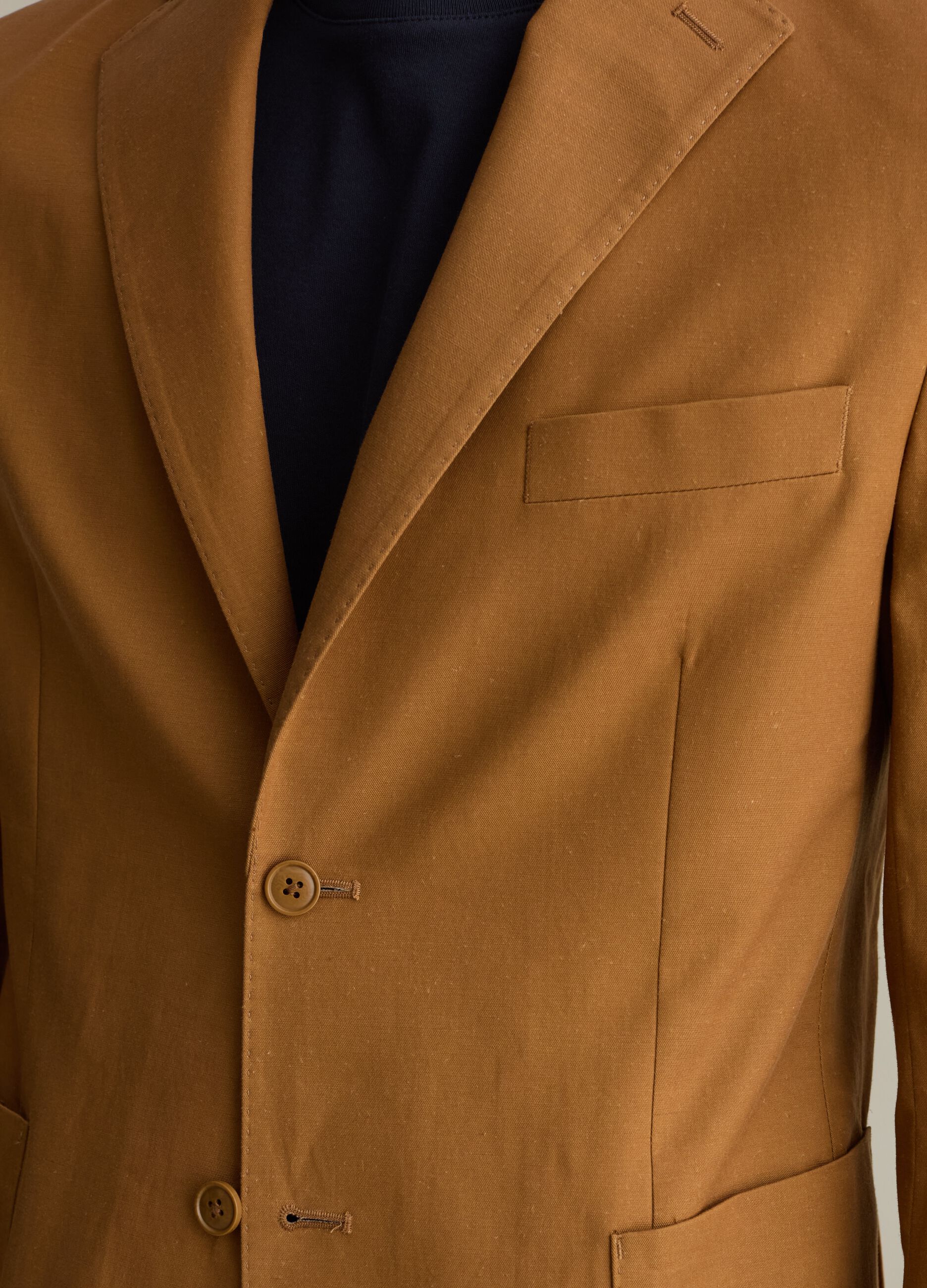 Blazer in Lyocell, cotone e lino
