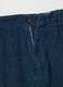 Blue regular fit chino trousers in pure cotton cords_5