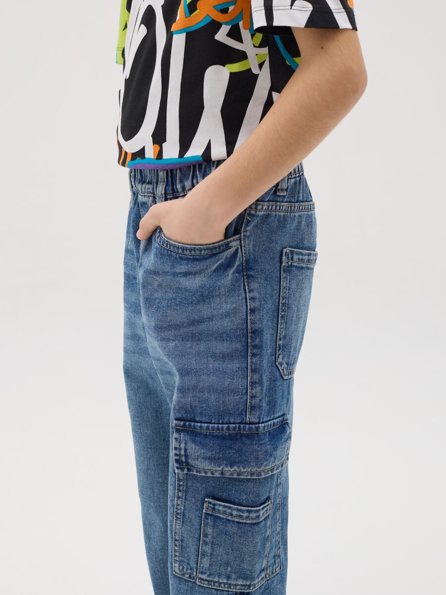 Pull-on cargo jeans_2