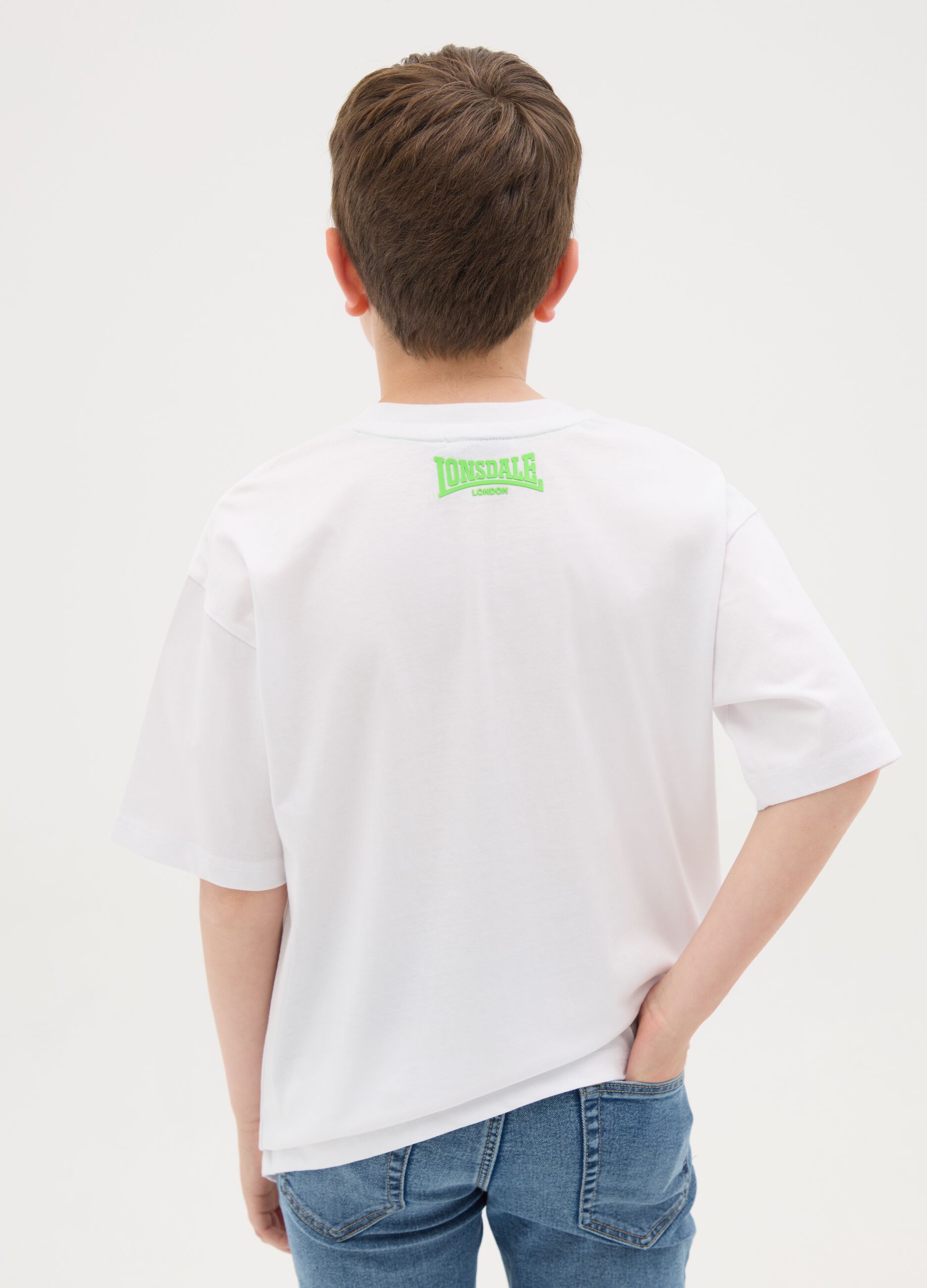 Cotton T-shirt with logo print