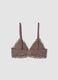 Grey microfibre triangle bra with stretch and lace trim_2