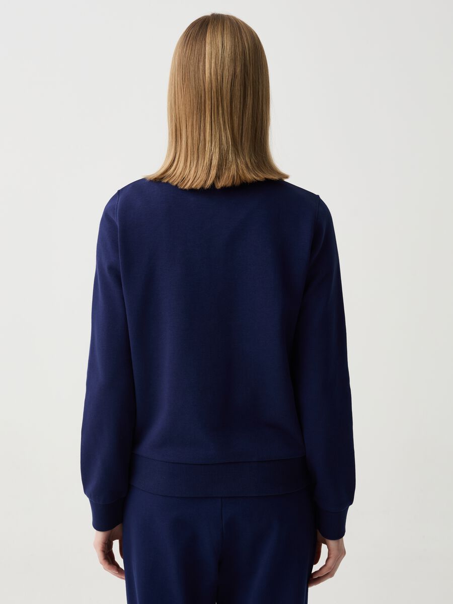 Essential full-zip sweatshirt in fleece with high neck_2