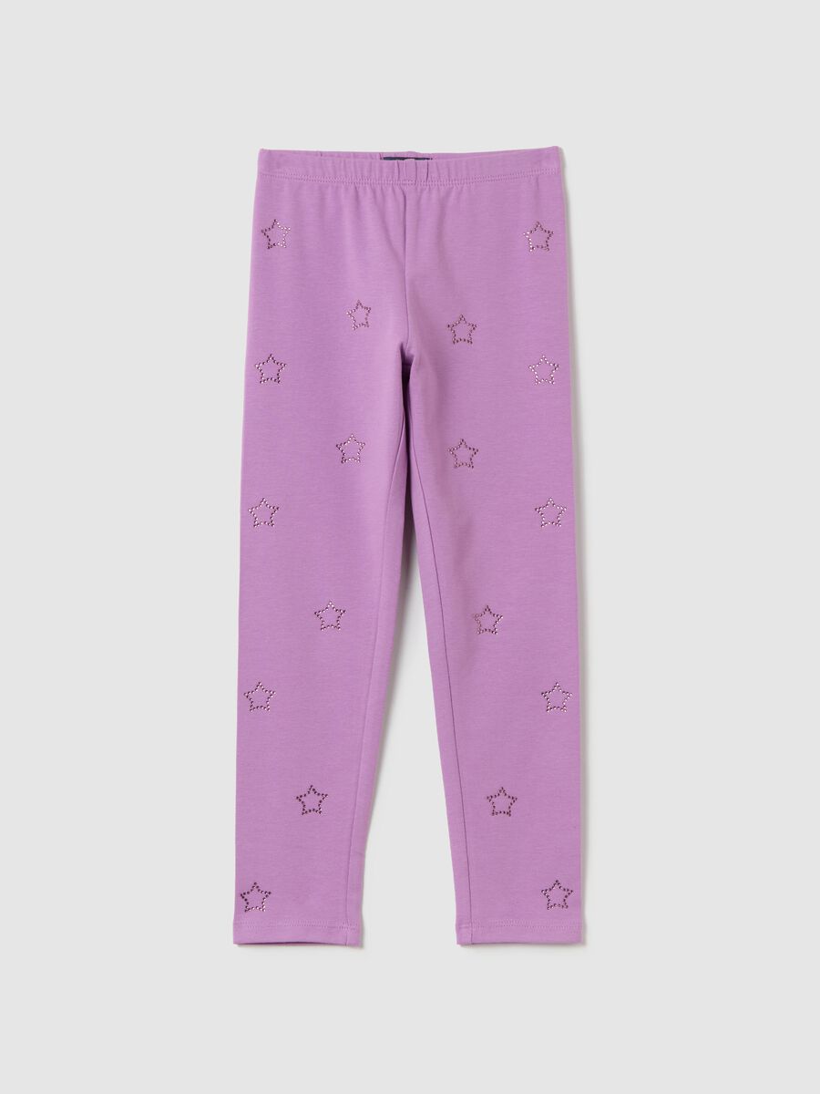 Leggings with diamanté stars application_0