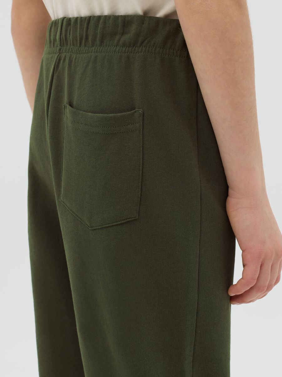 Cotton joggers with drawstring_2