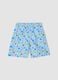 Children's blue swim boxers regular fit with Super Mario prints_0
