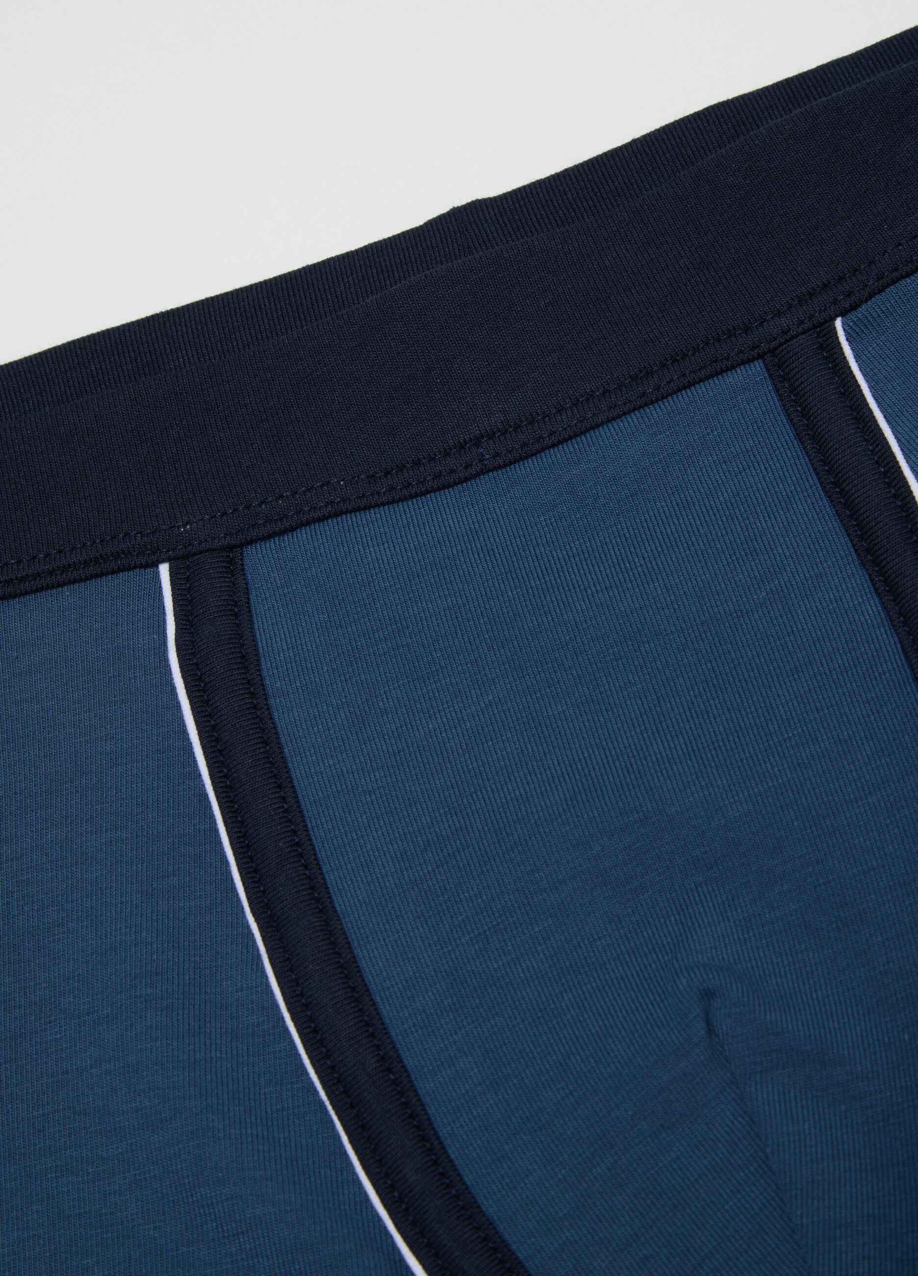 Boys' blue cotton blend regular fit boxers