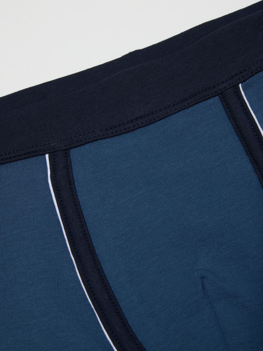 Boys' blue cotton blend regular fit boxers_2